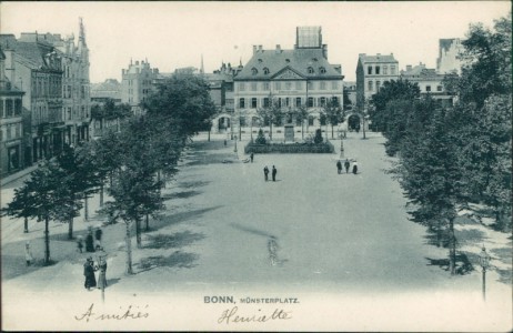 Alte Ansichtskarte Bonn, Münsterplatz