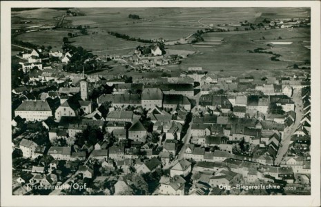 Alte Ansichtskarte Tirschenreuth, Orig.-Fliegeraufnahme