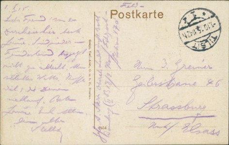 Adressseite der Ansichtskarte Tilsit / Sowjetsk, Restaurant Brückenkopf