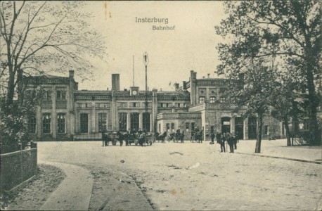 Alte Ansichtskarte Insterburg / Tschernjachowsk, Bahnhof