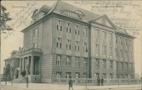 Alte Ansichtskarte Graudenz / Grudziądz, Königl. Maschinenbau-Schule