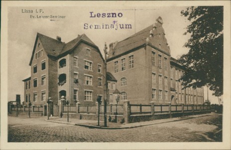 Alte Ansichtskarte Lissa / Leszno, Ev. Lehrer-Seminar