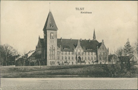 Alte Ansichtskarte Tilsit / Sowjetsk, Kreishaus