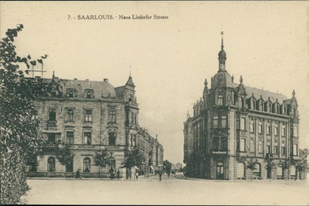 Alte Ansichtskarte Saarlouis, Neue Lisdorfer Strasse