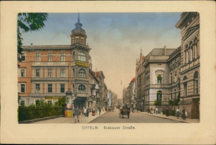 Alte Ansichtskarte Oppeln / Opole, Krakauer Straße