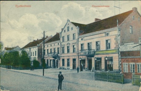 Alte Ansichtskarte Eydtkau / Eydtkuhnen / Tschernyschewskoje, Chausseestrasse