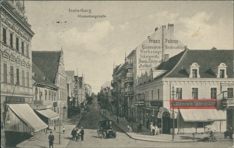Alte Ansichtskarte Insterburg / Tschernjachowsk, Hindenburgstraße