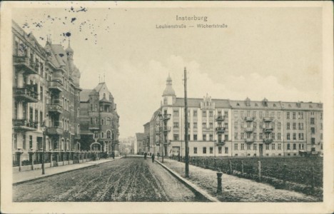 Alte Ansichtskarte Insterburg / Tschernjachowsk, Louisenstraße - Wichertstraße