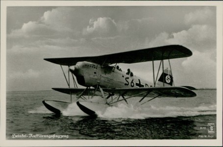 Alte Ansichtskarte Heinkel-Aufklärungsflugzeug, 