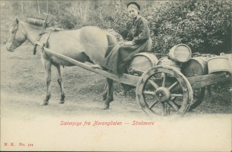 Alte Ansichtskarte Soeterpige fra Norangdalen - Söndmore, Norangsdalen