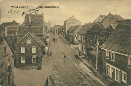 Alte Ansichtskarte Solingen-Wald, Obere Kaiserstrasse