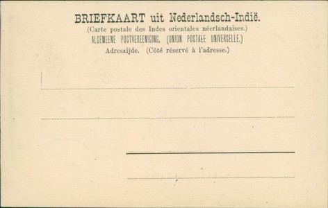 Adressseite der Ansichtskarte Indonesien / Indonesia, Krater van den Tankoeban Prahoe nabij Bandoeng