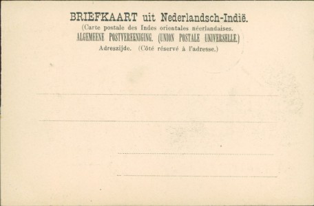 Adressseite der Ansichtskarte Indonesien / Indonesia, Groet uit Bandoeng. tjikoeda Pateuh