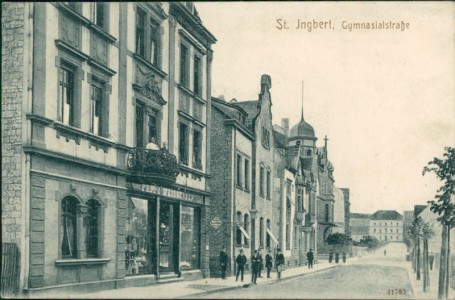 Alte Ansichtskarte St. Ingbert, Gymnasialstraße