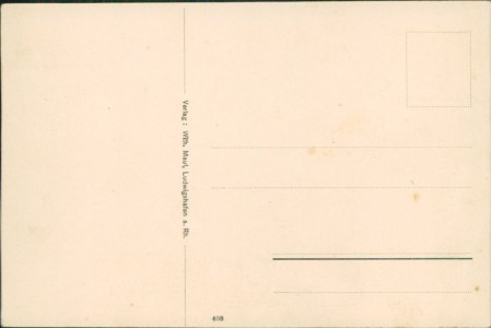 Adressseite der Ansichtskarte Sozialdemokratische Fraktion des bayr. Landtages 1907/12, Herren Hierl, Rollwagen, Auer, v. Vollmar, Timm u.a.