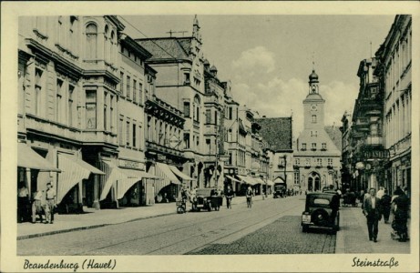 Alte Ansichtskarte Brandenburg an der Havel, Steinstraße