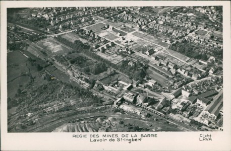 Alte Ansichtskarte St. Ingbert, Régie des mines de la Sarre, Lavoir de St. Ingbert / Kohlenwäsche