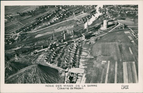 Alte Ansichtskarte Landsweiler-Reden, Régie des mines de la Sarre, Cokerie de Reden / Kokerei Reden