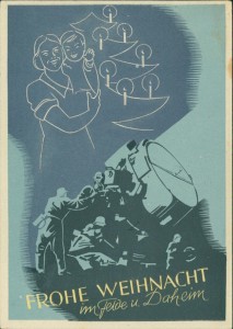 Alte Ansichtskarte Frohe Weihnacht im Felde u. Daheim, Herausgegeben vom Luftgaukommando VI, Entwurf: Gefr. Fick