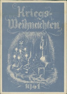 Alte Ansichtskarte Kriegs-Weihnachten 1941, Herausgegeben vom Luftgaukommando VI, Entwurf: Kanonier Will (MEHRERE KNICKE/KNICKSPUREN)