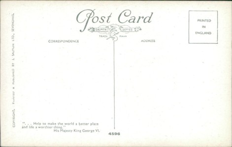 Adressseite der Ansichtskarte Cocker Spaniel, sign. Ernest H. Mills