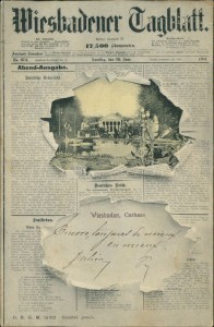 Alte Ansichtskarte Wiesbaden, Wiesbadener Tagblatt, Zeitung