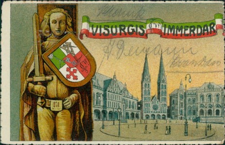 Alte Ansichtskarte Studentika, Visurgis Immerdar Bremen