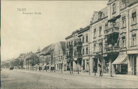 Alte Ansichtskarte Tilsit / Sowjetsk, Deutsche Straße