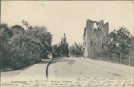 Alte Ansichtskarte Luxembourg, Ruines de "Lützelburg"