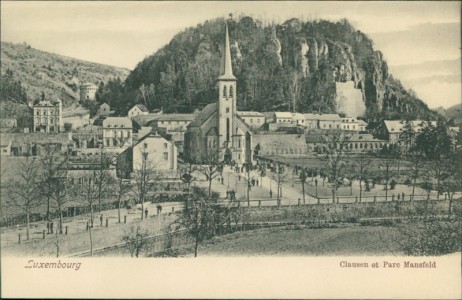 Alte Ansichtskarte Luxembourg, Clausen et Parc Mansfeld