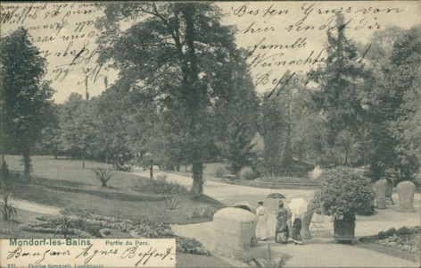 Alte Ansichtskarte Mondorf-les-Bains, Partie du Parc