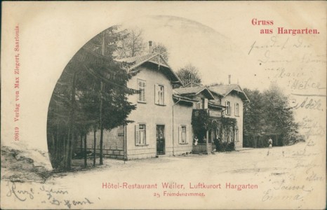 Alte Ansichtskarte Hargarten / Hargarten-aux-Mines, Hôtel-Restaurant Weiler