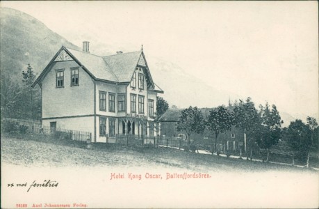 Alte Ansichtskarte Battenfjordsören, Hotel Kong Oscar