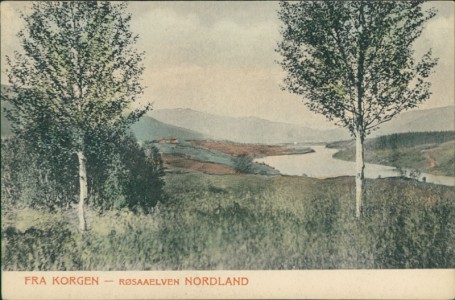 Alte Ansichtskarte Nordland, Fra Korgen - Rosaaelven