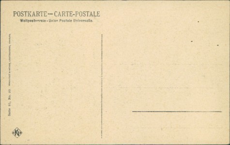 Adressseite der Ansichtskarte Kassel, Königsplatz, Markt, Markttag, Straßenbahn