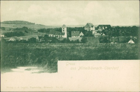 Alte Ansichtskarte Mittelbiberach, Oberdorf