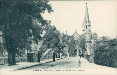 Alte Ansichtskarte Bad Neuenahr-Ahrweiler, Partie an der Evangel. Kirche