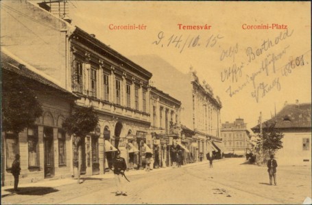 Alte Ansichtskarte Timișoara / Temesvár / Temeswar, Coronini-ter, Coronini-Platz
