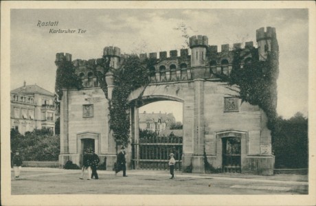 Alte Ansichtskarte Rastatt, Karlsruher Tor