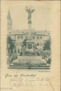 Alte Ansichtskarte Frankenthal (Pfalz), Kriegerdenkmal
