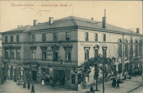 Alte Ansichtskarte Dresden-Löbtau, Musen-Halle, Volkstheater