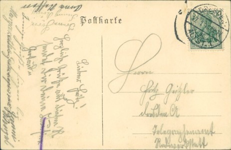 Adressseite der Ansichtskarte Dresden, Oskar Marschka, Restaurationen u. Café des Centraltheaters, Weinrestaurant