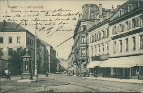 Alte Ansichtskarte Mainz, Schillerstraße