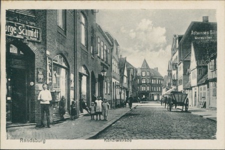 Alte Ansichtskarte Rendsburg, Kanzleistraße