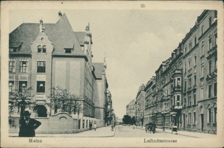 Alte Ansichtskarte Mainz, Leibnitzstrasse