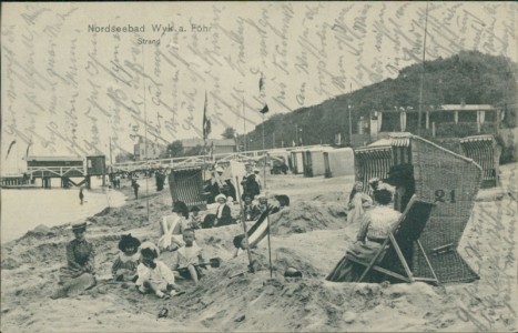 Alte Ansichtskarte Wyk auf Föhr, Strand