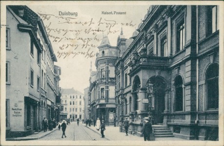 Alte Ansichtskarte Duisburg, Kaiserl. Postamt