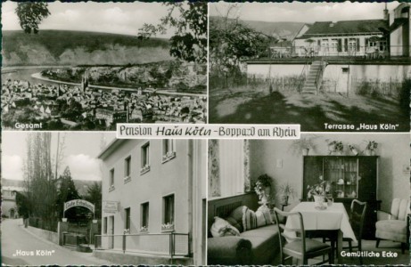 Alte Ansichtskarte Boppard, Pension Haus Köln