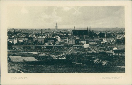 Alte Ansichtskarte Eschweiler, Totalansicht