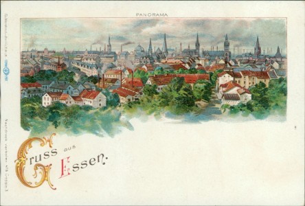 Alte Ansichtskarte Gruss aus Essen, Panorama
